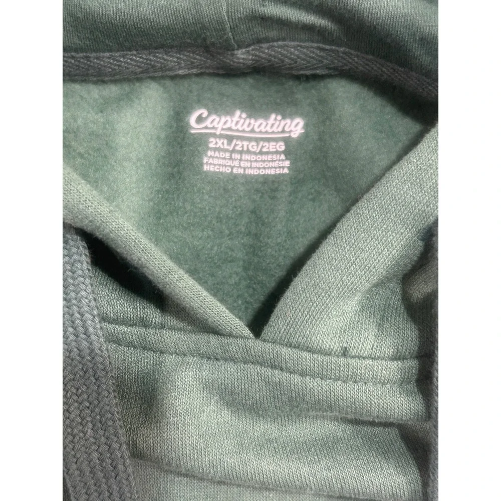 Michigan State Spartans Hoodie Green Mens 2XL Athletic College Sweatshirt - Picture 4 of 6